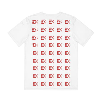 Fanatic Footballer Performance Tee - Red Logo Pattern