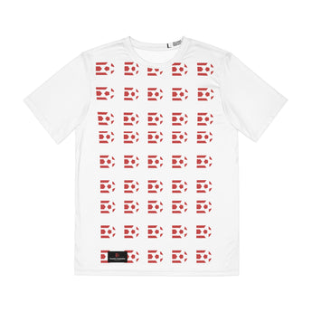 Fanatic Footballer Performance Tee - Red Logo Pattern